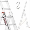Aliuminio kombinuotos kopėčios, profesionalios daugiafunkcinės kopėčios, išplečiama darbo platforma, tvirtos pakopinės kopėčios