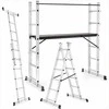 Aliuminio pastoliai, darbo platforma, 2x6 kopėčios, 3-in-1 pastoliai, mobilūs pastoliai, darbo platforma su stabilizatoriais