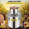 Alkoholio distiliavimo aparatas 19 L, eterinio aliejaus distiliatorius su vandens pompa, alkoholio varymo įranga, naminukės aparatas, spirito gamybos rinkinys