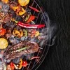 Anglies grilis, 3-in-1 grilis rūkykla viryklė, su termometru, nešiojamas sodo grilis, gaminimas lauke, BBQ grilis
