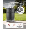 Anglinė rūkykla-kepsninė, 470 mm statinės formos BBQ, dengto plieno lauko kepsninė su 2 grotelėmis, kabinimo strypu, kabliukais ir termometru, skirta kiemui ir terasai, barbekiu rūkykla