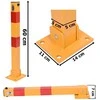 Apsauginis užtvaras 60 cm, sulankstomas, 3 raktai, plieno, parkavimo stulpelis, užraktas automobiliui