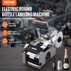 Apvalių butelių etiketavimo mašina, pusiau automatinė, reguliuojama, 20-120 mm, etikečių klijavimo aparatas, butelių ženklinimo įrenginys