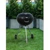 Toya Sa Poland Apvalus anglies grilis, lauko gaminimui, didelis kepimo paviršius, nešiojamas sodo grilis, juodas BBQ