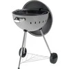 Toya Sa Poland Apvalus anglies grilis, lauko gaminimui, didelis 54 cm kepimo paviršius, nešiojamas sodo grilis, pilkas BBQ