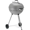 Toya Sa Poland Apvalus anglies grilis, lauko gaminimui, didelis 54 cm kepimo paviršius, nešiojamas sodo grilis, pilkas BBQ