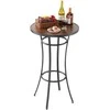 Apvalus baro stalas 60 cm, bistro stalas, terasos valgomasis stalas, aukštas baro stalas, stalas mažoms erdvėms