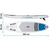 „Aquasurf“ SUP lenta, 320 x 84 x 15 cm, pripučiama irklentė, vandens sporto lenta, irklentė