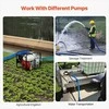 Atbulinio plovimo žarna nuotekų valymui ir vandens transportavimui, aukštos kokybės PVC su spaustukais ir jungtimis, 50.80 mm x 30.48 m, mėlyna žemės ūkio žarna, laistymo įranga