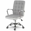Audininė biuro kėdė, pilka ir balta, reguliuojamo aukščio, pasvirimo funkcija, ergonomiškas atlošas, patogi biuro kėdė