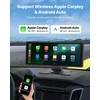 Automagnetola 10" CarPlay Android Auto, Galinio ir Priekinio Vaizdo Kamera, Nešiojama Automobilio Multimedija