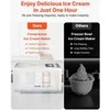 Automatinis ledų gaminimo aparatas, 2 litrų kompresorinis gelato aparatas, elektrinis šerbeto gaminimo aparatas namams, greitas šaldytų desertų aparatas, tylus ledų aparatas