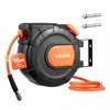 Automatiškai susivyniojanti oro žarnos ritė, 15m PVC žarna, automatinis pervyniojimas, 180° pasukamas laikiklis garažams dirbtuvėms, oro kompresoriaus žarnos ritė, sieninė lubinė žarnos ritė, pneumatinė žarna