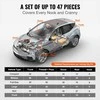 Automobilio garso izoliacinė danga triukšmo slopinimui, butilo garso izoliacija, vibracijos slopinimo medžiaga, 1.3 mm storio, 4.8 kv.m plotas, vibro izoliacija automobiliams