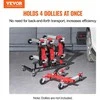 Automobilio vežimėlių stovas, 360° pasukami ratai, hidraulinio domkrato laikiklis, 4 vežimėlių talpa, garažo vežimėlių organizatorius, automobilių vežimėlių laikymas