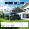 Automobilių stoginės tentu padengimas, 3.65x6.1m, atsparus vandeniui, UV apsauga, garažo stogo danga, automobilio uždangalas