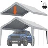 Automobilių stoginės tentu padengimas, 3.65x6.1m, atsparus vandeniui, UV apsauga, garažo stogo danga, automobilio uždangalas