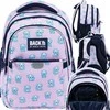 Back up Mokyklinė kuprinė su šuniukais, 39 cm, mėlyna/rožinė