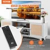 Baltas TV staliukas iki 191cm TV, 3 lentynos, svetainės spintelė, TV komoda, ratano TV spintelė