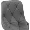 Baro kėdė, grafito velvetas, dygsniuota sėdynė, metalinės kojos, 111 cm aukščio virtuvės baro taburetė, pusbario kėdė
