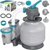 Baseino smėlio filtro siurblys, didelis srautas 8327 l/h, antžeminiams baseinams, 6 padėčių vožtuvas, su pirminiu filtru