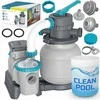 Baseino smėlio filtro siurblys, sodo baseinams, didelis srautas, 6056 l/h, su daugiafunkcinėmis tabletėmis