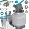 Baseino smėlio filtro siurblys, sodo baseinams, didelis srautas, su filtravimo rutuliukais, 8327 l/h