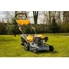 Benzininė vejapjovė su savaeigiu, 460 mm pjovimo plotis, 62L žolės surinktuvas, mulčiavimo funkcija, galinių ratų pavara