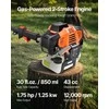 Benzininis genėjimo pjūklas, 33CC 2 taktų belaidis benzininis genėjimo pjūklas, 20.3cm pjovimo juosta, išplečiamas medžių genėtuvas, galingas grandininis pjūklas medžių genėjimui