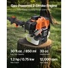 Benzininis genėjimo pjūklas su kotu, 33cc 2 taktų benzininis, su 20.3 cm pjovimo juosta, išplečiamas medžių genėtuvas, galingas grandininis pjūklas genėjimui