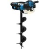 Benzininis žemės grąžtas, 2.2 kW, 52 cm³, su 100/150/200 mm grąžtais, skirtas sodininkystei, kraštovaizdžio tvarkymui ir stulpų skylių gręžimui