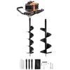 Benzininis žemės grąžtas 52cc 1450W, 150mm/250mm grąžtai, prailgintuvas, grunto gręžtuvas, sodo grąžtas