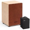 Beržo cajon būgnas su snare, nešiojama perkusijos dėžė, lengvas medinis būgnų komplektas pradedantiesiems, profesionalus muzikos instrumentas su nešiojimo krepšiu