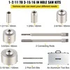 Betono gręžimo karūnėlių rinkinys, 30-100 mm, SDS Plus/Max, plytų, akmens, mūro, betono gręžimui