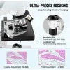 Binokulinis sudėtinis mikroskopas, 40x-2500x didinimas, dvigubo sluoksnio staliukas, skirtas biologijai, medicinai, švietimui, profesionalus mikroskopas, tyrimų mikroskopas