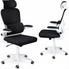 Biuro kėdė su kvėpuojančiu tinkleliu, reguliuojamu aukščiu, ergonomine atrama, supimo funkcija, juoda biuro kėdė