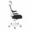 Biuro kėdė su kvėpuojančiu tinkleliu, reguliuojamu aukščiu, ergonomine atrama, supimo funkcija, juoda biuro kėdė