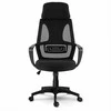 Biuro kėdė su mikrotinklu, juoda ergonomiška kėdė, reguliuojama galvos atrama, reguliuojamo aukščio, patogi kompiuterio kėdė, kvėpuojanti biuro kėdė