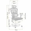 Sofotel Biuro kėdė su tinkliniu atlošu, ergonomiško dizaino, reguliuojamo aukščio, juoda vadovo kėdė, patogi kompiuterio kėdė