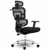 Biuro kėdė su tinkliniu atlošu, ergonomiško dizaino, reguliuojamo aukščio, juoda vadovo kėdė, patogi kompiuterio kėdė