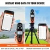 Bluetooth rankinis anemometras banglentėms, dronams ir ŠVOK, nešiojamas vėjo greičio matuoklis su LED apšvietimu, vandeniui atsparus skaitmeninis vėjo matuoklis su Bluetooth ryšiu