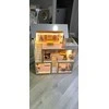 Boho Dollhouse Medinis lėlių namelis su baldais Boho LED, 78 cm