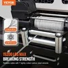 Cinkuotas plieno gervės lynas 9.5 mm x 30.5 m, vilkimo trosas su kabliu visureigiui, sunkvežimiui, bekelės automobiliui