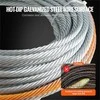 Cinkuoto plieno gervės kabelis 9.5 mm x 22.86 m su sukamuoju kabliu, tvirtas vielinis lynas visureigiams ir vilkimui, universali bekelės gervės virvė su didele trūkimo jėga