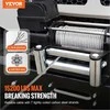 Cinkuoto plieno gervės kabelis 9.5 mm x 22.86 m su sukamuoju kabliu, tvirtas vielinis lynas visureigiams ir vilkimui, universali bekelės gervės virvė su didele trūkimo jėga