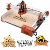 CNC frezavimo staklės medienai ir plastikui, 100W, 3 ašių graviravimo įranga, 400x400x95 mm darbinis plotas, aliuminio lydinio konstrukcija su linijiniais bėgiais
