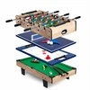 Daugiafunkcinis žaidimų stalas, 4-in-1, medinis, stalo futbolas, stalo tenisas, šaškės, biliardas, namų pramogoms