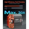DC į DC akumuliatorių įkroviklis, kemperiams komerciniam transportui valtims jachtoms, 12V 30A 375W, išmanus daugiapakopis įkrovimas, borto akumuliatorių kroviklis