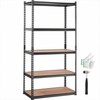 Didelės apkrovos sandėliavimo lentyna, 5 lygių reguliuojamas metalinis stelažas, 907 kg galia, 90x45x183 cm, garažui virtuvei rūsiui, sandėliavimo sistema