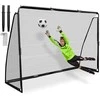 Dideli futbolo vartai 300 x 200 cm, tvirtas tinklas, juodi sodo vartai, lauko treniruočių vartai, futbolo vartai namams, dideli futbolo vartai sodui